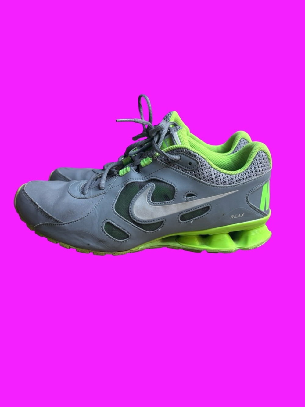 Nike Gray and Neon Green Running Sneakers Men’s Size 10.5